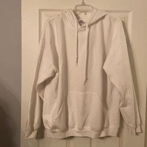 Gildan White Hoodie Sweatshirt Men’s Large